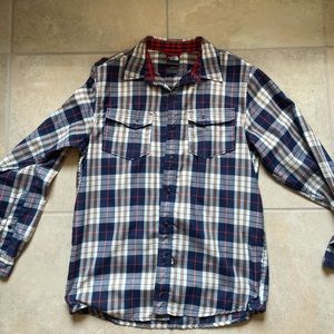 Men’s North Face Plaid Cotton snap button down